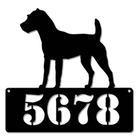 Jack Russell Terrier Address Sign  - Personalized Metal Sign