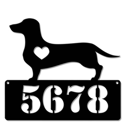 Dachshund Lover Address Sign  - Personalized Metal Sign