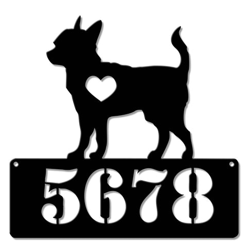 Chihuahua Lover Address Sign  - Personalized Metal Sign