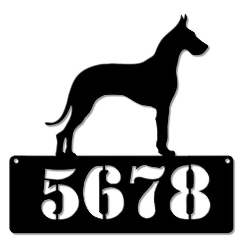Great Dane Address  Sign   Personalized Metal Sign