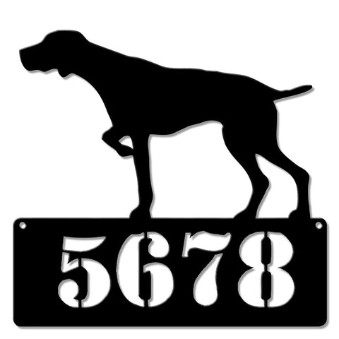 German Shorthair Pointer Address  Sign   Personalized Metal Sign