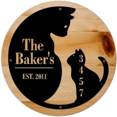 Cats  Name Est. - Personalized Metal Sign