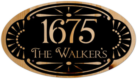 Victorian--Name-Number---Personalized-Metal-Sign