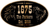 Horse Name Number Est  - Personalized Metal Sign