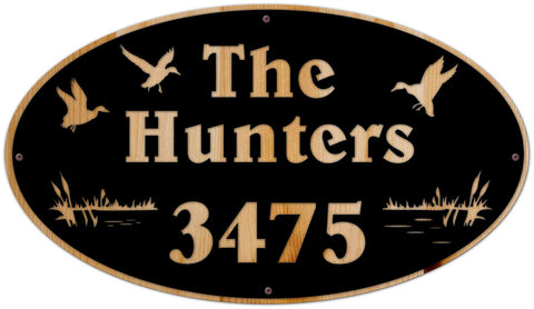 Duck Pond Name Number  - Personalized Metal Sign