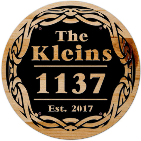 Filagree  Name Number - Personalized Metal Sign