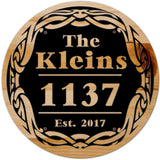 Filagree--Name-Number---Personalized-Metal-Sign