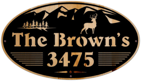 Mountain-Name-Number----Personalized-Metal-Sign