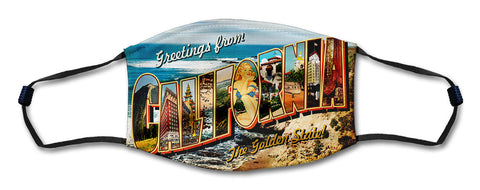 California Greetings Mask Metal Sign