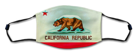 California Republic Snow Mask Metal Sign