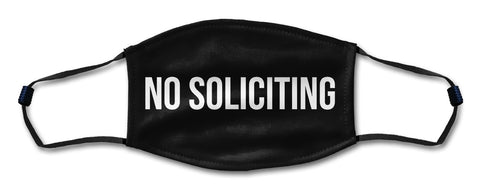 No Soliciting Mask Metal Sign