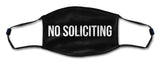 No Soliciting Mask Metal Sign