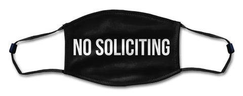 No Soliciting Mask Metal Sign