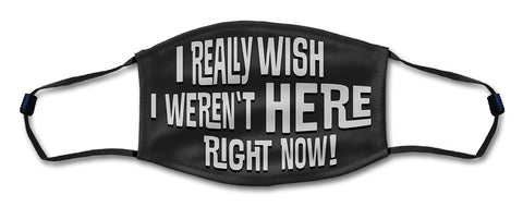 Wish I Weren't Here Mask Metal Sign