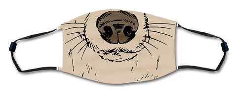 Dog Face Mask Metal Sign