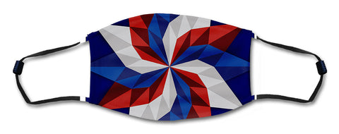 RWB Starburst Mask Metal Sign