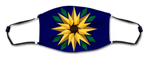 Sunflower Blue Mask Metal Sign