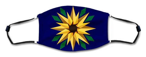 Sunflower Blue Mask Metal Sign