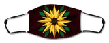 Sunflower Burgundy Mask Metal Sign