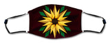Sunflower Burgundy Mask Metal Sign