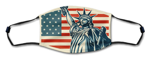 Lady Liberty Mask Metal Sign