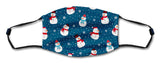 Snowmen Pattern Mask Metal Sign