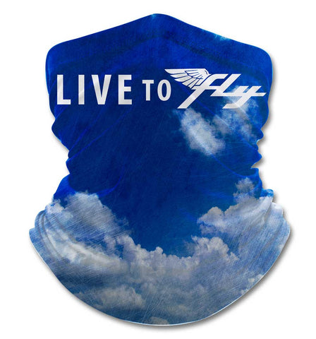 Live To Fly Clouds Gaiter Metal Sign