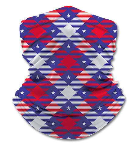 Patriotic American Plaid Gaiter Metal Sign