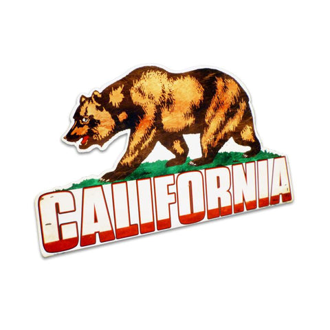 California Bear Topper Vintage Sign Metal Sign