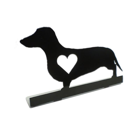 Dachshund-Silhouette-Dog-Topper-Vintage-Sign-Metal-Sign