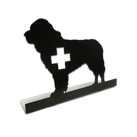 St. Bernard Silhouette Dog Topper Vintage Sign Metal Sign