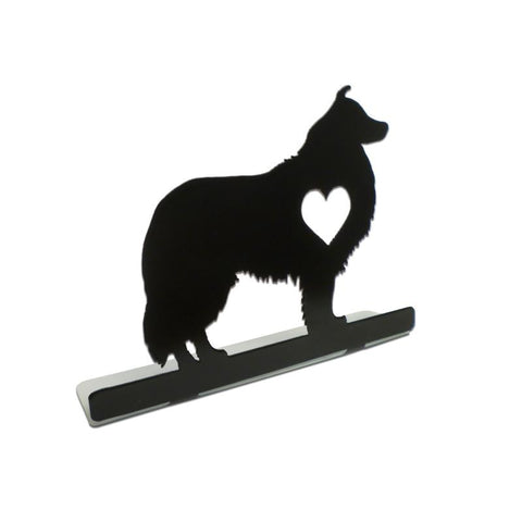 Collie Silhouette Dog Topper Vintage Sign Metal Sign