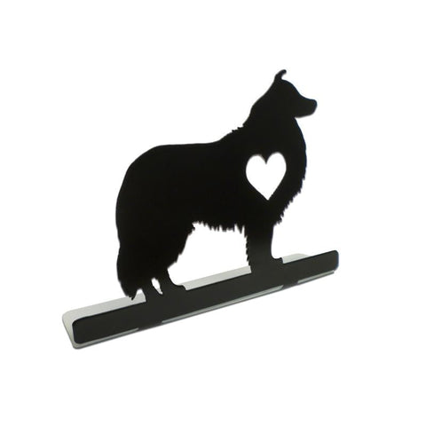 Collie-Silhouette-Dog-Topper-Vintage-Sign-Metal-Sign