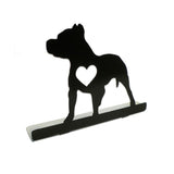 Pit Bull Silhouette Dog Topper Vintage Sign Metal Sign