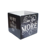 Love You More Cube Topper Vintage Sign Metal Sign