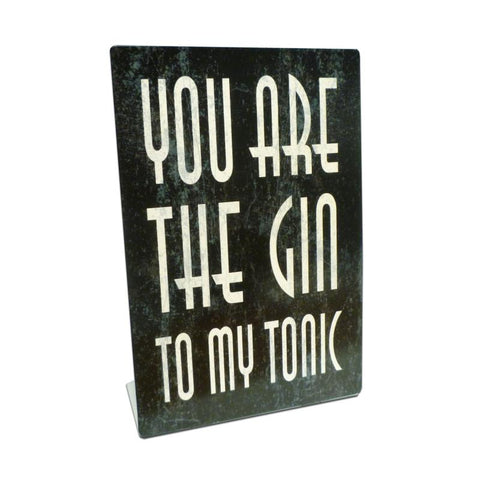 Gin Tonic Topper Vintage Sign Metal Sign