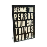 Person Your Dog Topper Vintage Sign - Personalized Metal Sign