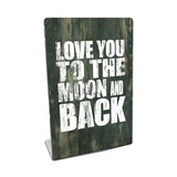 Love You To The Moon Vintage Sign Metal Sign