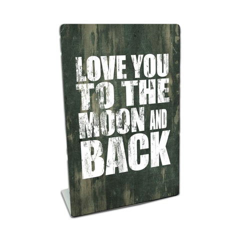 Love You To The Moon Vintage Sign Metal Sign