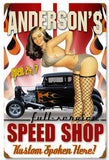 Speed Shop Vintage Sign - Personalized Metal Sign
