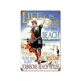 Beach House - Personalized Metal Sign