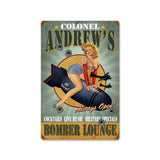 Bomber Lounge - Personalized Metal Sign