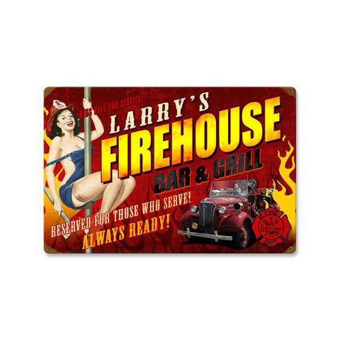 Firehouse Grill - Personalized Metal Sign