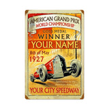 American Grand Prix - Personalized Metal Sign