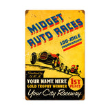 Midget-Races---Personalized-Metal-Sign
