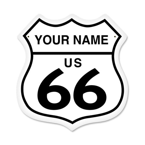 Route 66 - Personalized Metal Sign