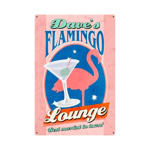 Flamingo Lounge  - Personalized Metal Sign