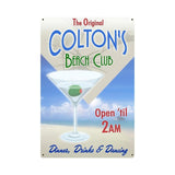 Pacific Beach Club  - Personalized Metal Sign
