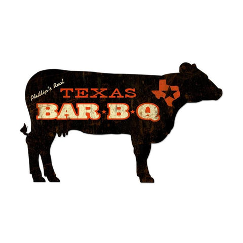 BBQ Cow  - Personalized Metal Sign