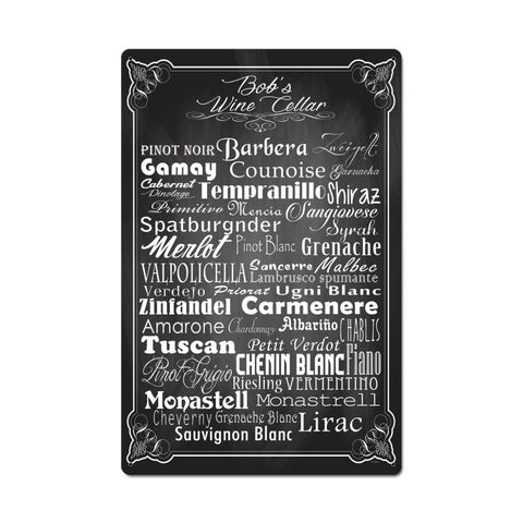 Wine Cellar - Personalized Metal Sign